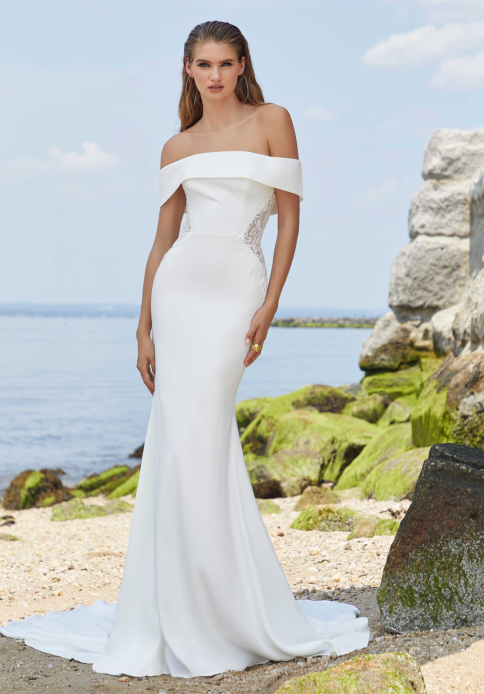 Matera a simple wedding dress with pockets - wed2b